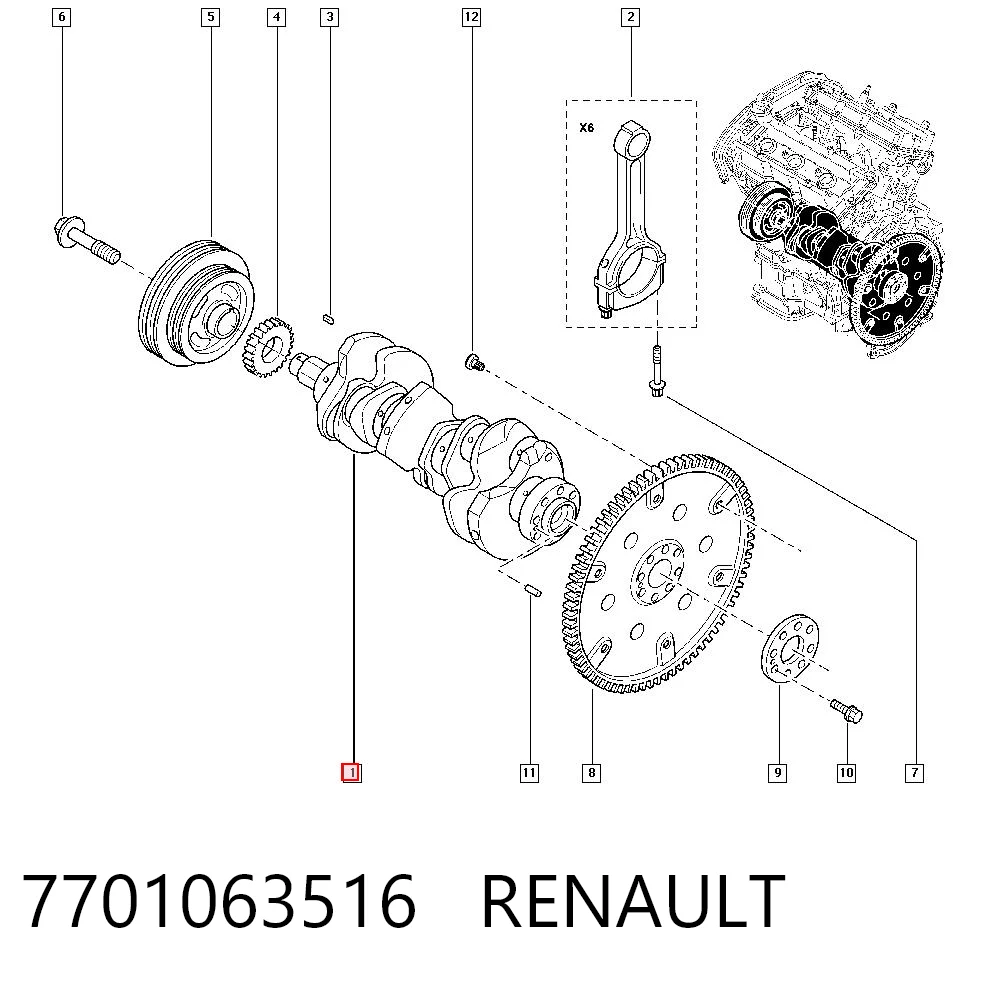 Cigüeñal para Nissan Altima L31 