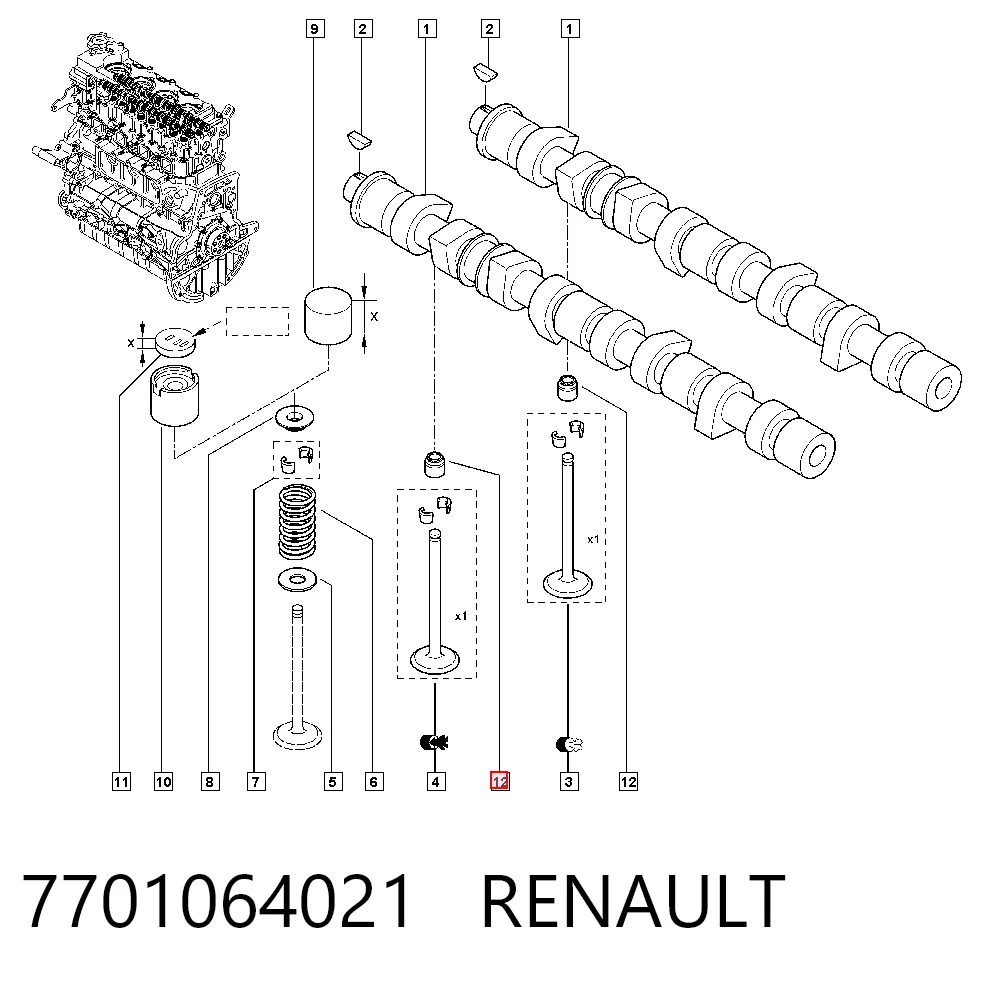 Empaquetadura De Aceite De Valvula para Renault Master II HD, FD