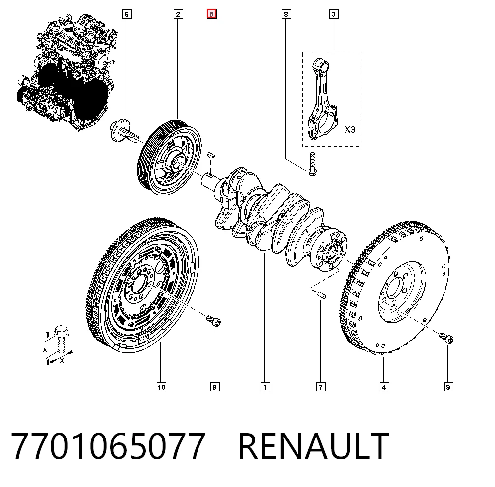 7701065077 Renault (RVI)