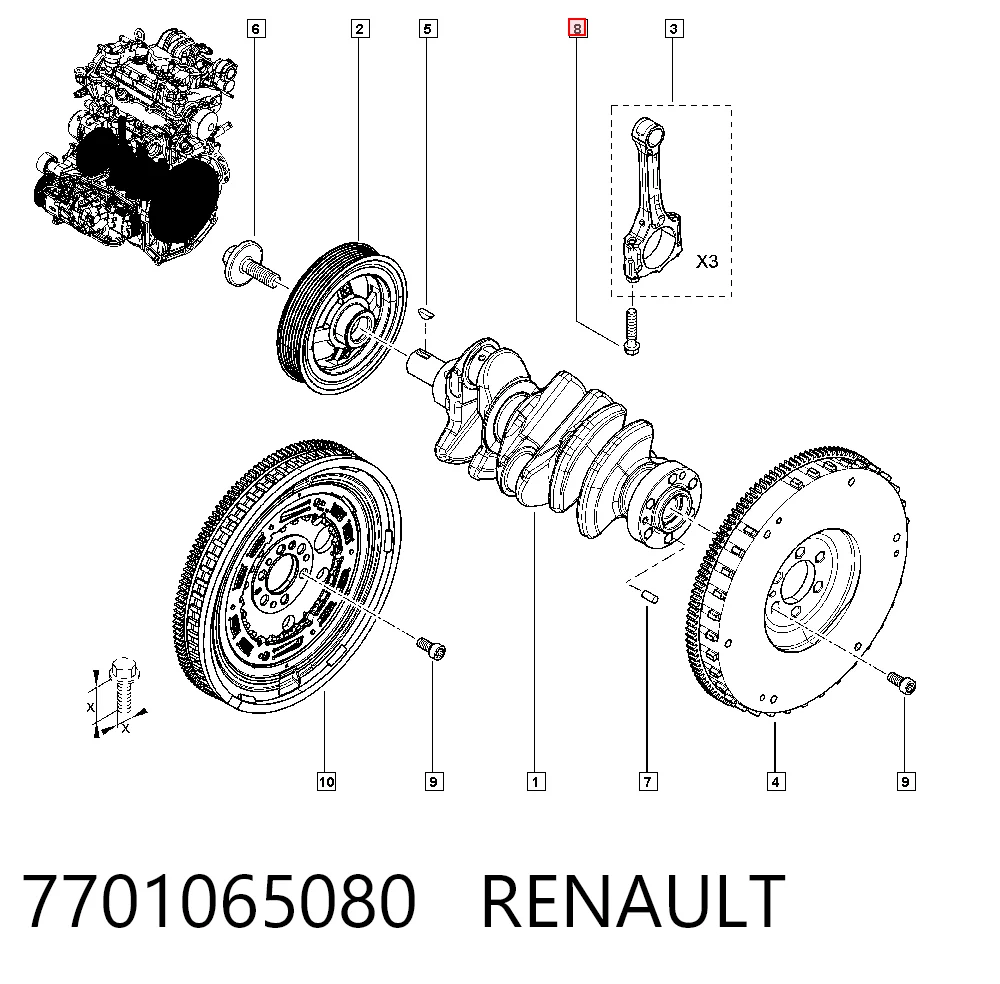 7701065080 Renault (RVI)