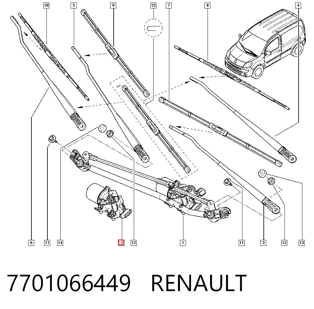Comprar Motor del limpiaparabrisas Kangoo II FW0