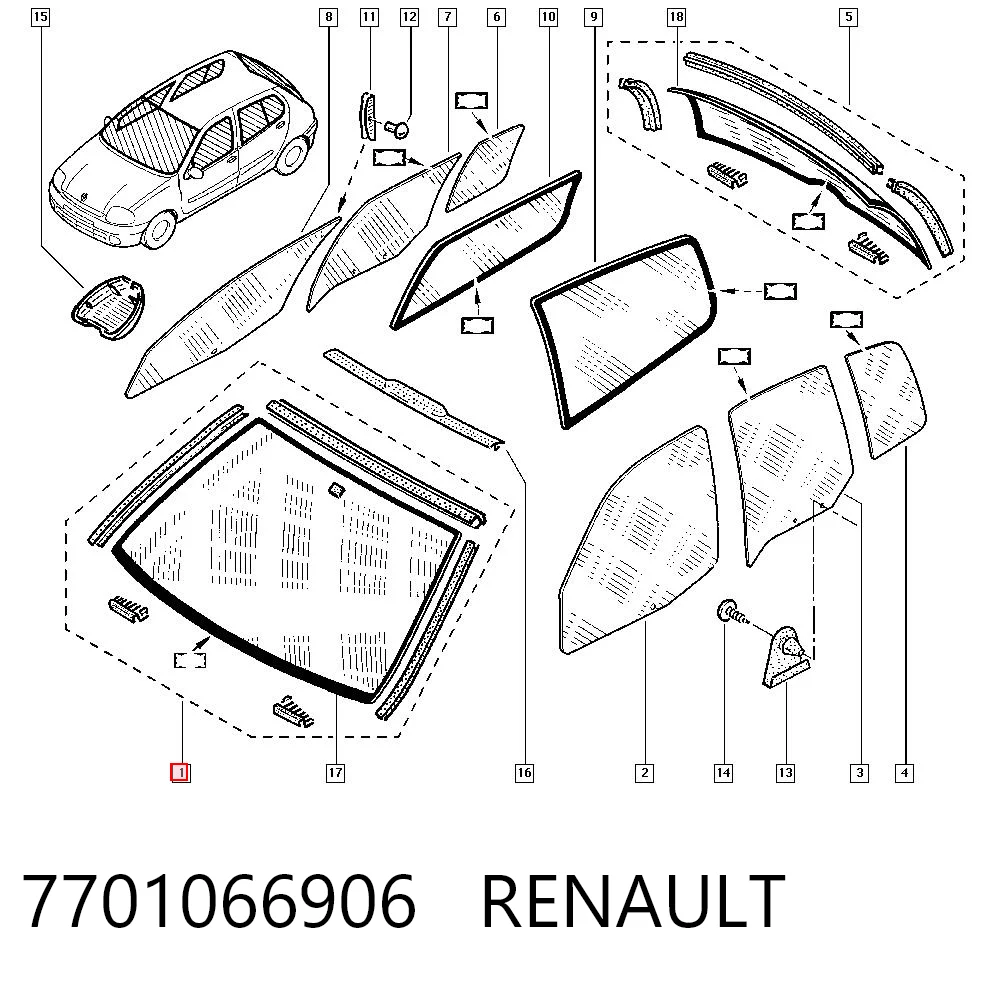 Comprar Parabrisas Renault Clio II BB, CB