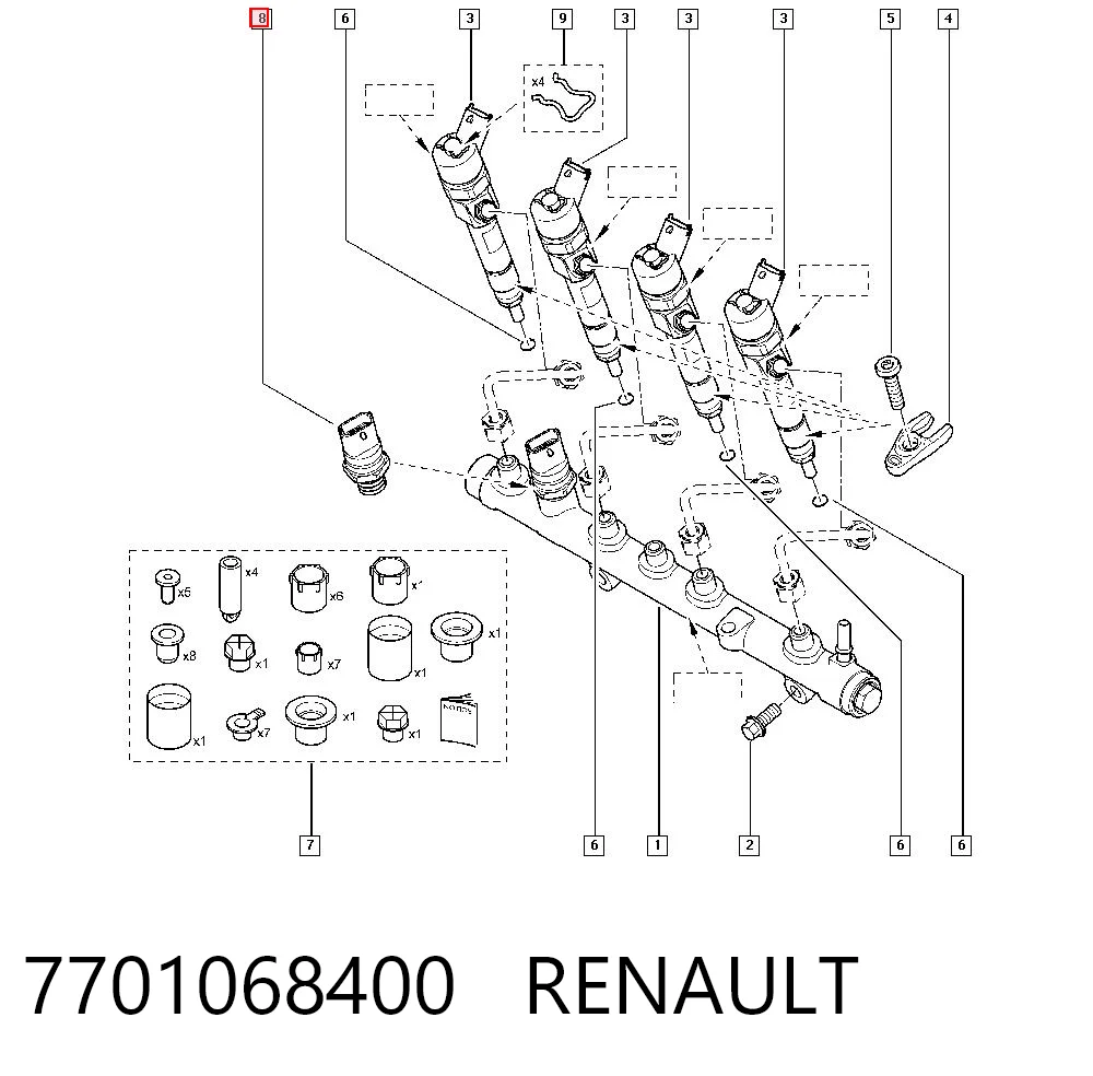 Comprar Regulador de presión de combustible en el riel de inyectores Renault Laguna II BG0, BG1 a bajo precio