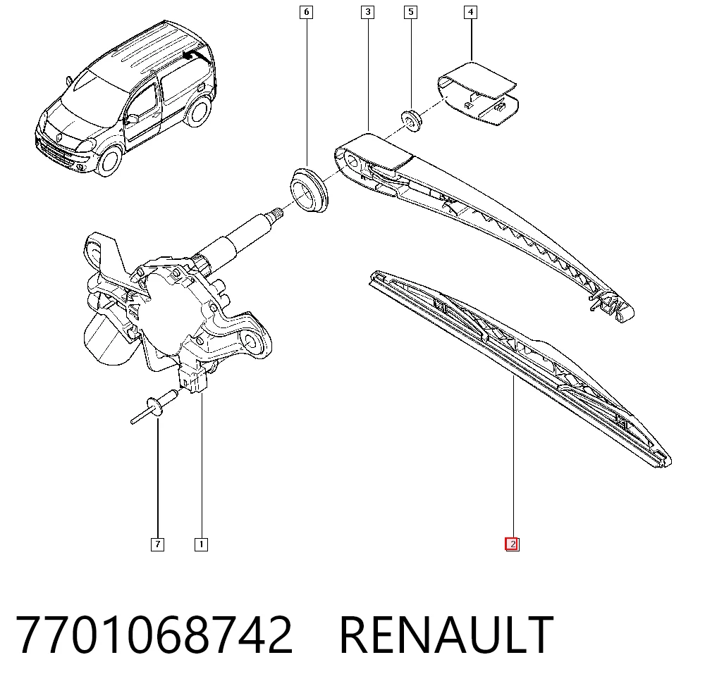 Limpiaparabrisas traseros para Renault Megane DZ0, DZ1