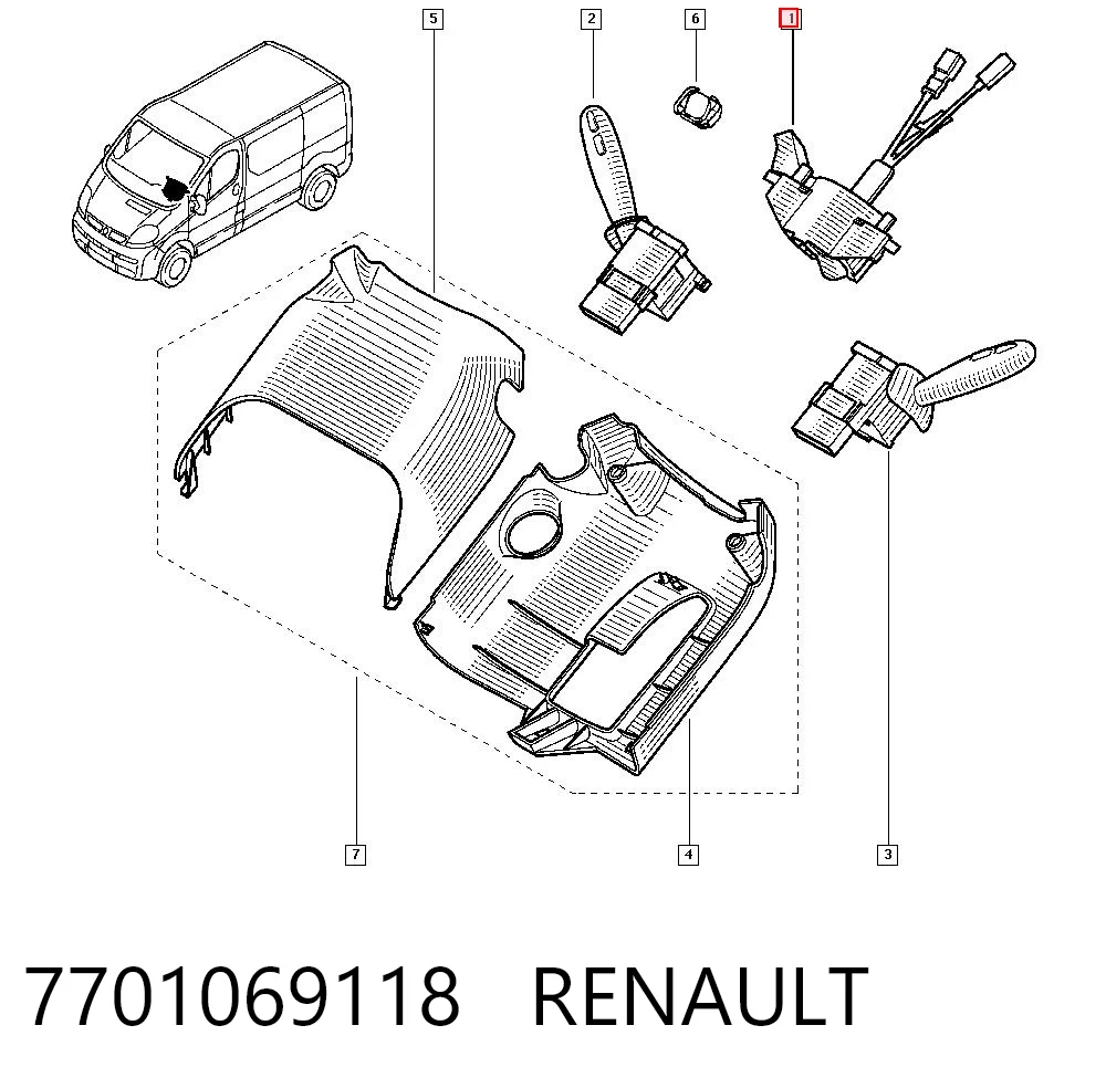 Anillo de AIRBAG 7701069118 RENAULT