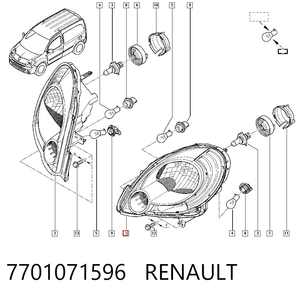 Comprar Faro delantero izquierdo Kangoo II FW0