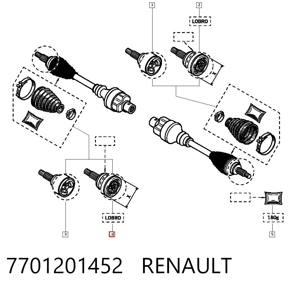 Fuelle transmisión delantero exterior Renault Espace I (1984-1991)