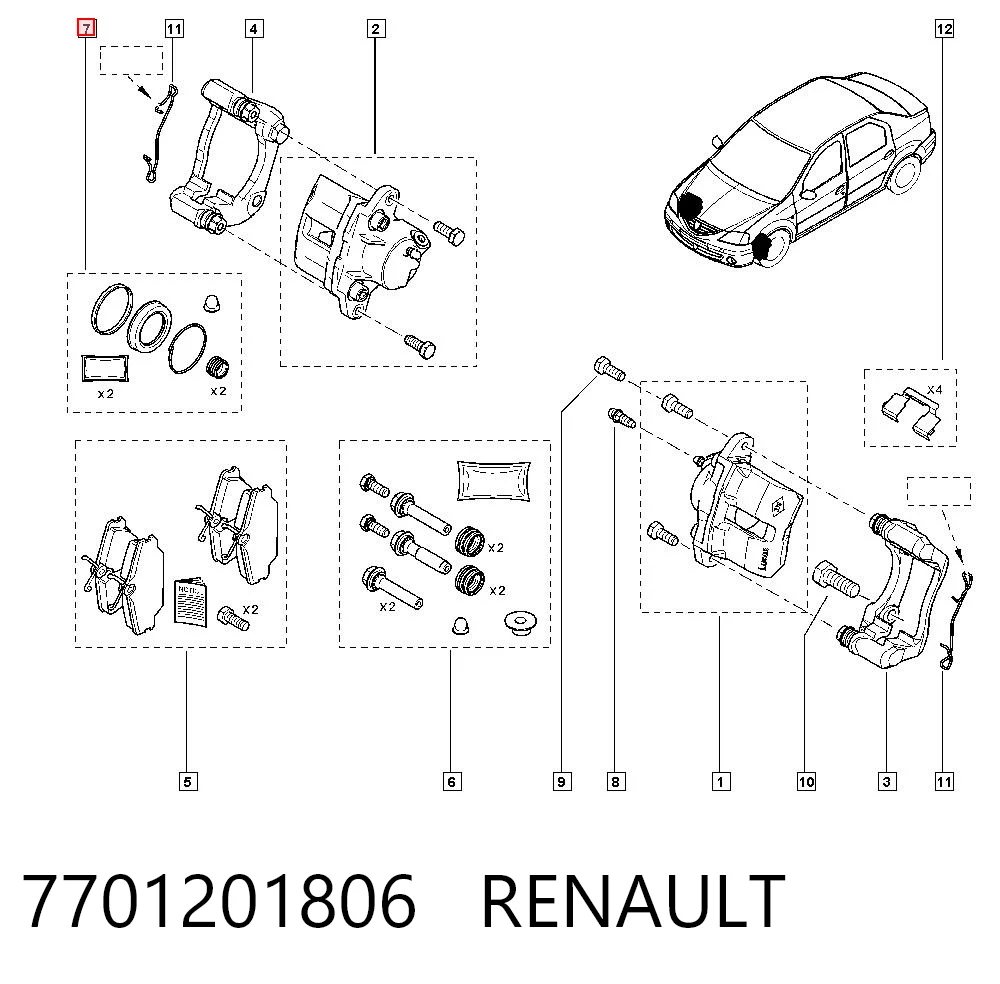 Kit de reparación de frenos Renault Clio sedán comprar en España
