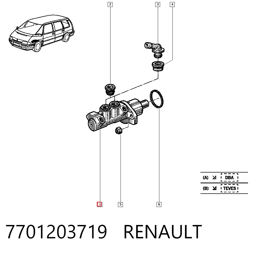 Comprar Cilindro principal de freno Renault Espace II J63 a bajo precio