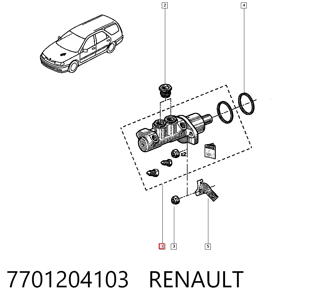 Comprar Cilindro principal de freno Renault Laguna I B56, 556 a bajo precio
