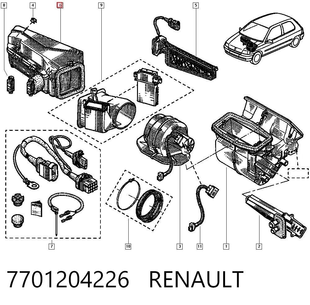 Comprar Evaporador de aire acondicionado Renault Clio I BC57, 5357 a bajo precio