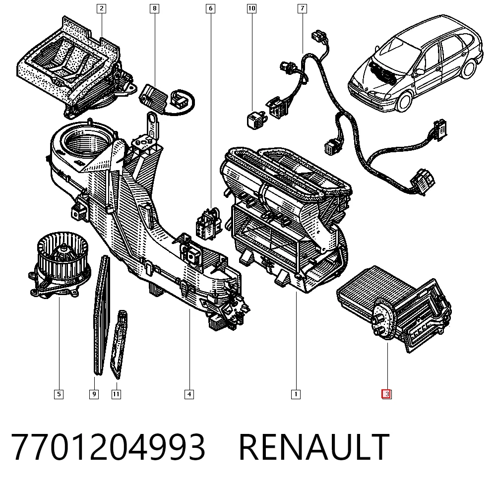 Radiador de calefacción Renault Scenic I desde 33,69 €