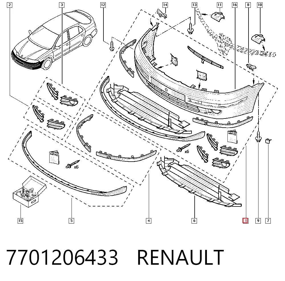 Parachoques Renault Laguna II