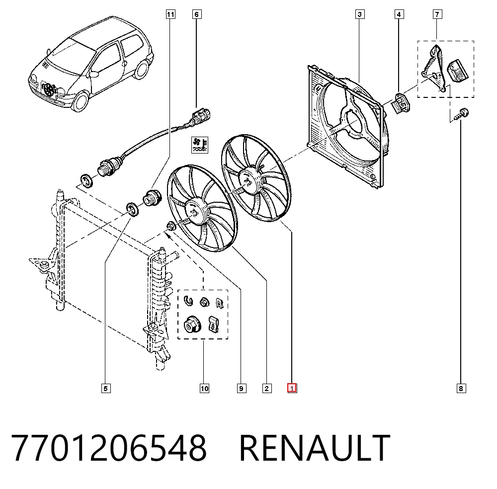 Comprar Ventilador del motor Renault Twingo I C06