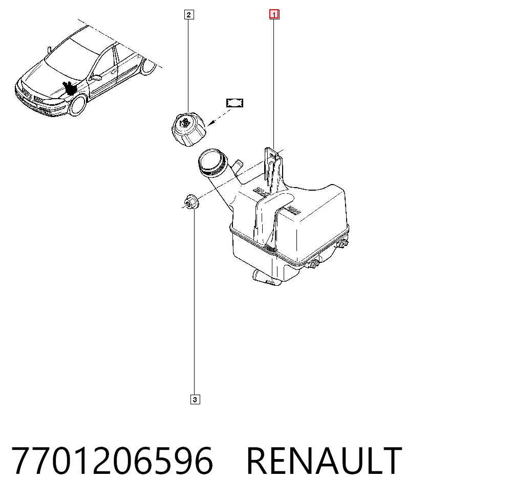 Vaso de expansión para Renault Espace JK0