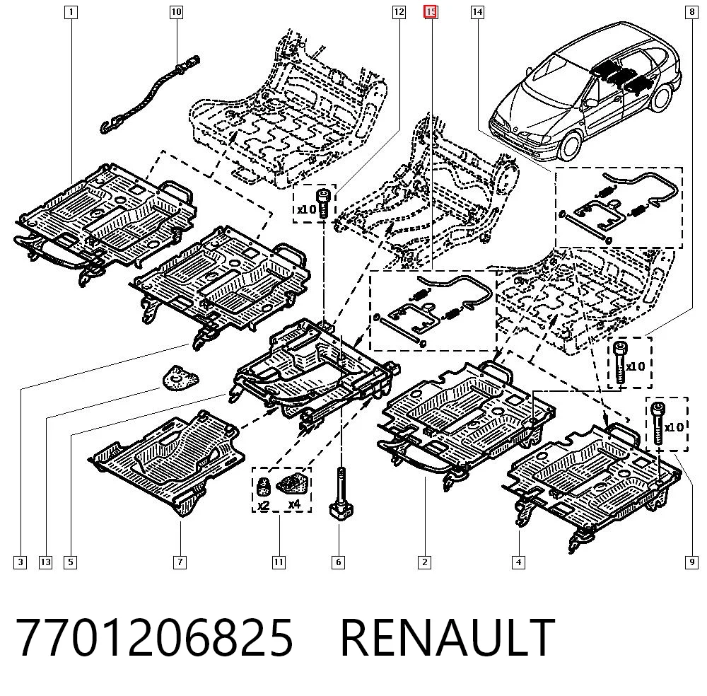 Junta parabrisas Renault Clio II (1998-2010)