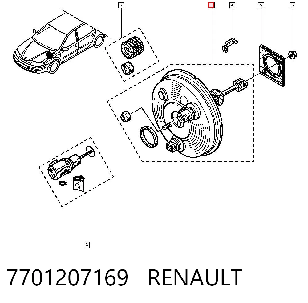 Comprar Servofreno Renault Laguna II BG0, BG1 a bajo precio