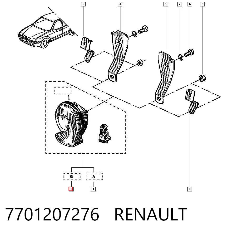 Comprar Claxon Renault 19 II B53, C53 a bajo precio