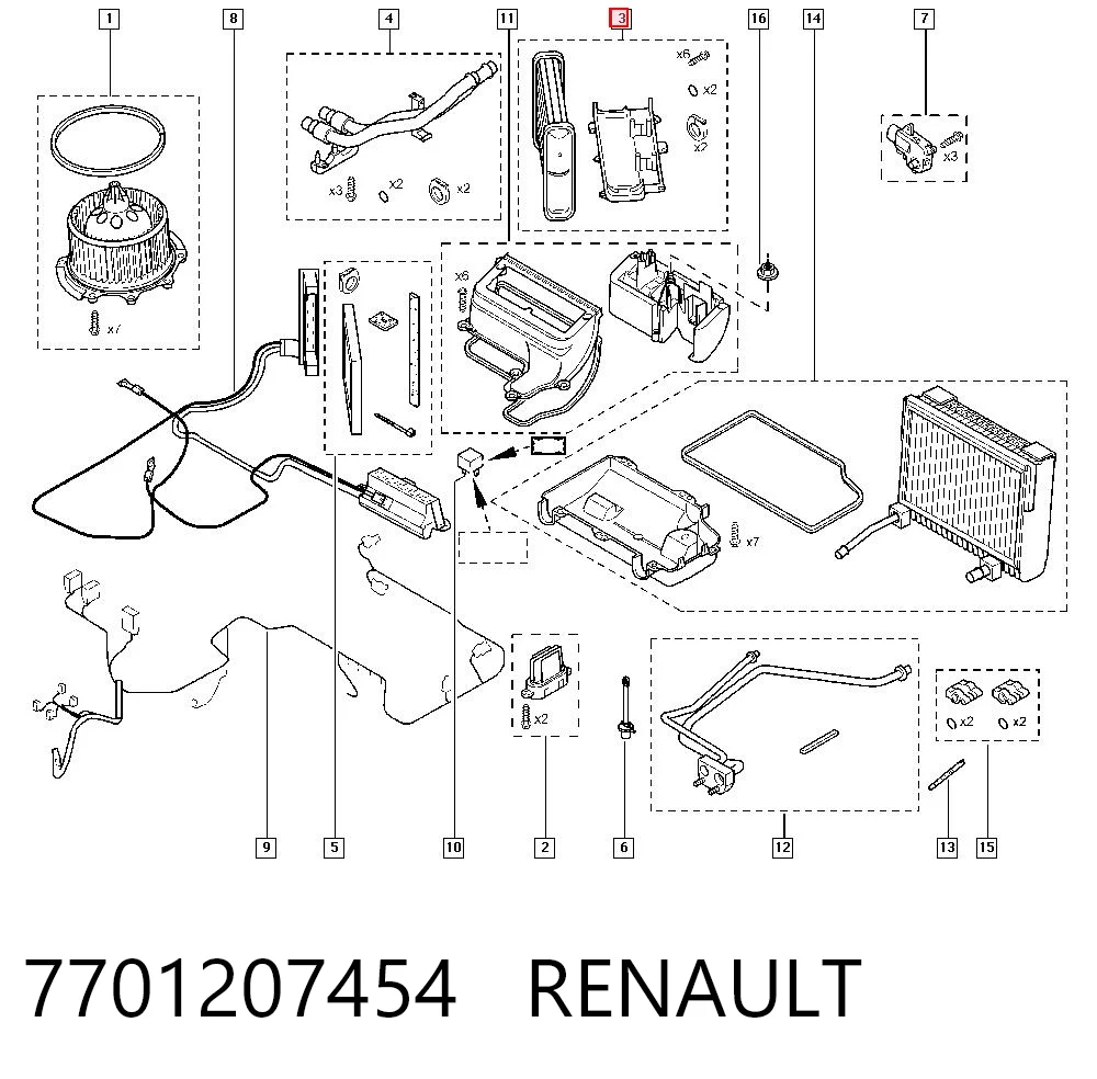 Radiador calefacción para Renault Espace JK0