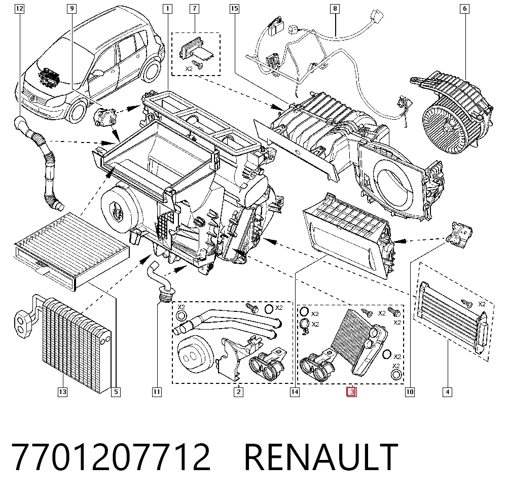 Comprar Radiador de calefacción Renault Megane II LM0, LM1 a bajo precio