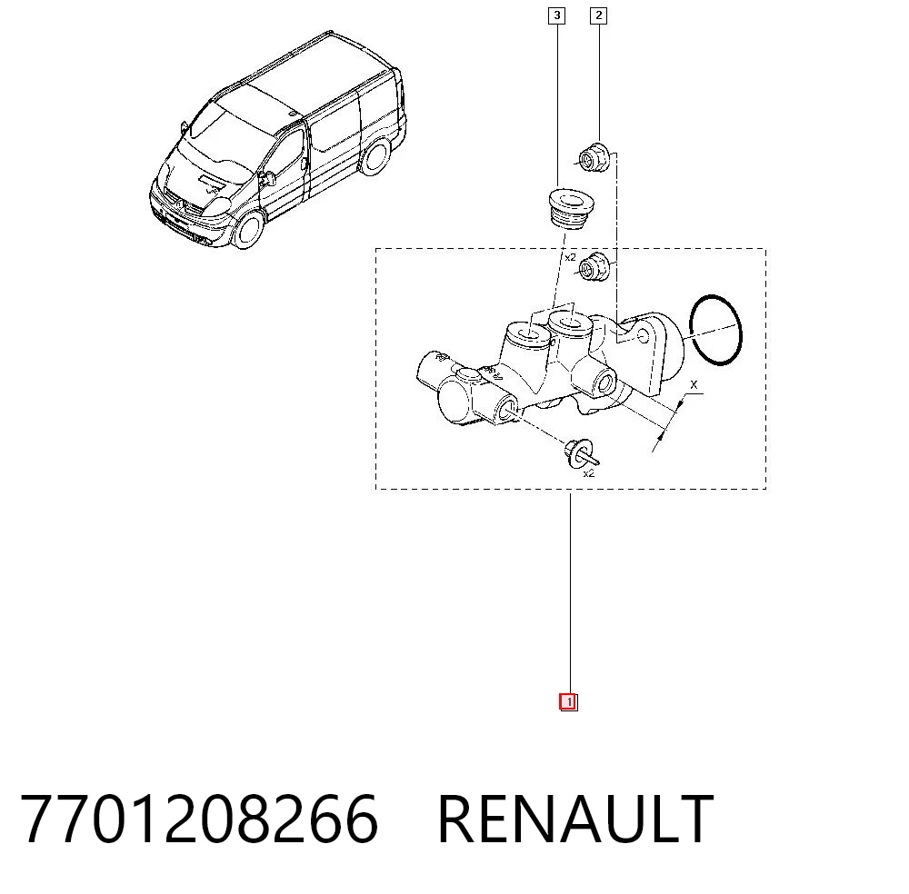 Cilindro principal de freno Trafic II furgoneta (2001-2014) original desde 45,01 €