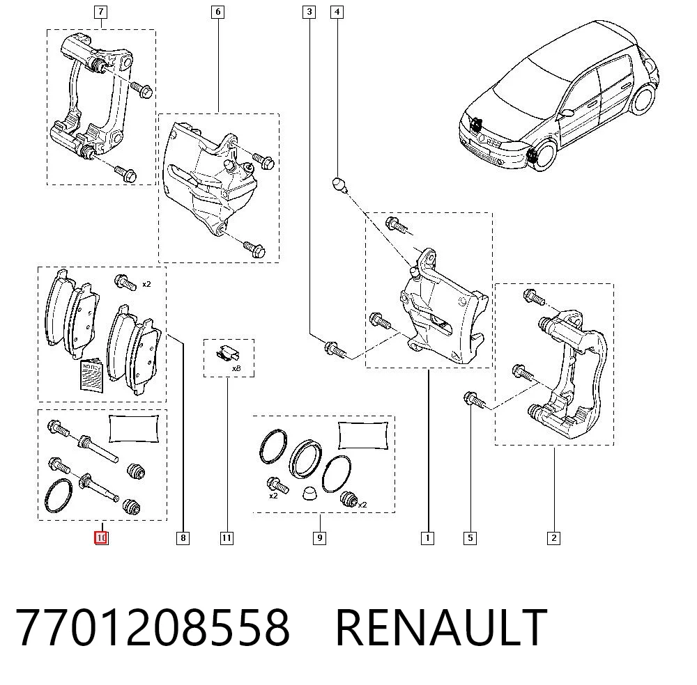 Kit de reparación, pinza de freno delantero Fiat Ducato III desde 11,67 €