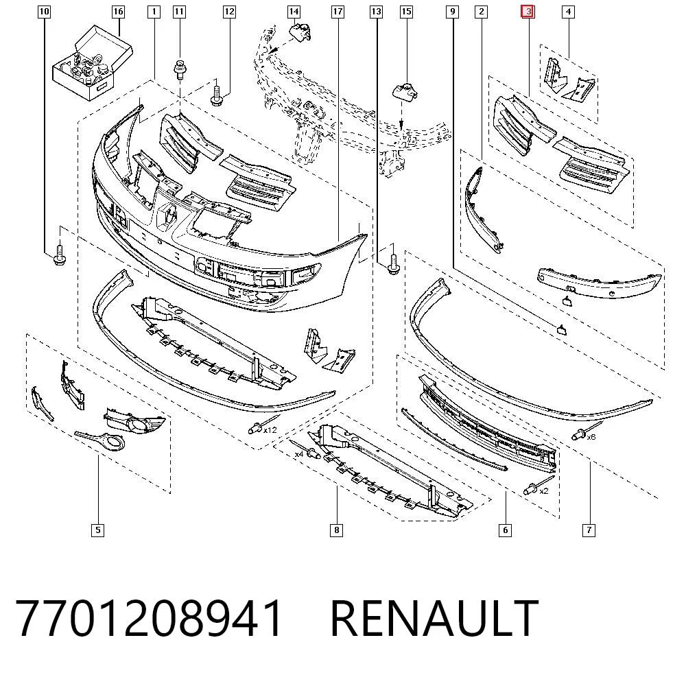Comprar Parrilla del radiador Renault Espace IV JK0 a bajo precio