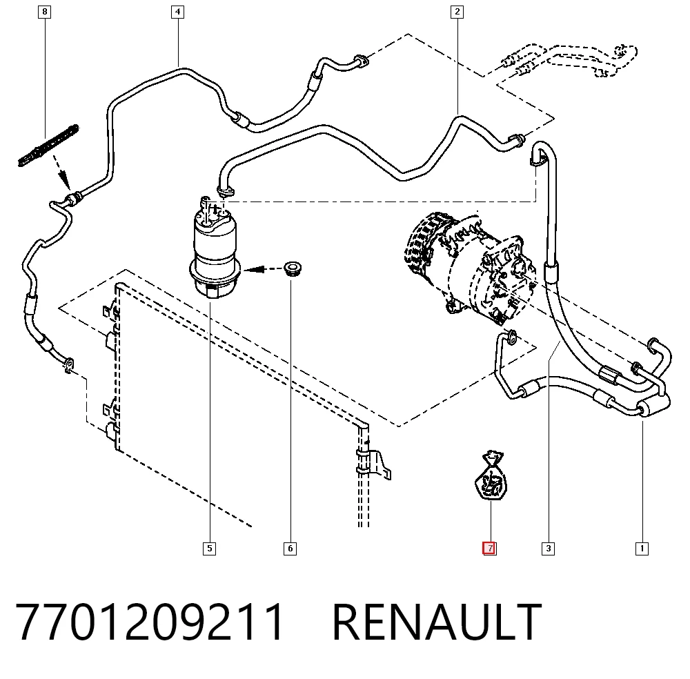 Anillo de sellado de tubería de aire acondicionado Opel 93197661 precio, desde 38,77 EUR