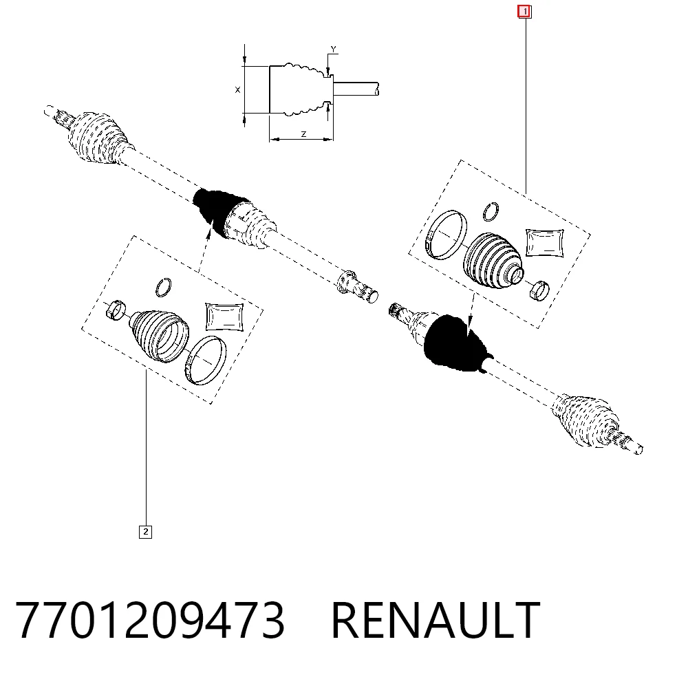 Fuelle transmisión delantero exterior Renault Fluence  desde 13,08 €
