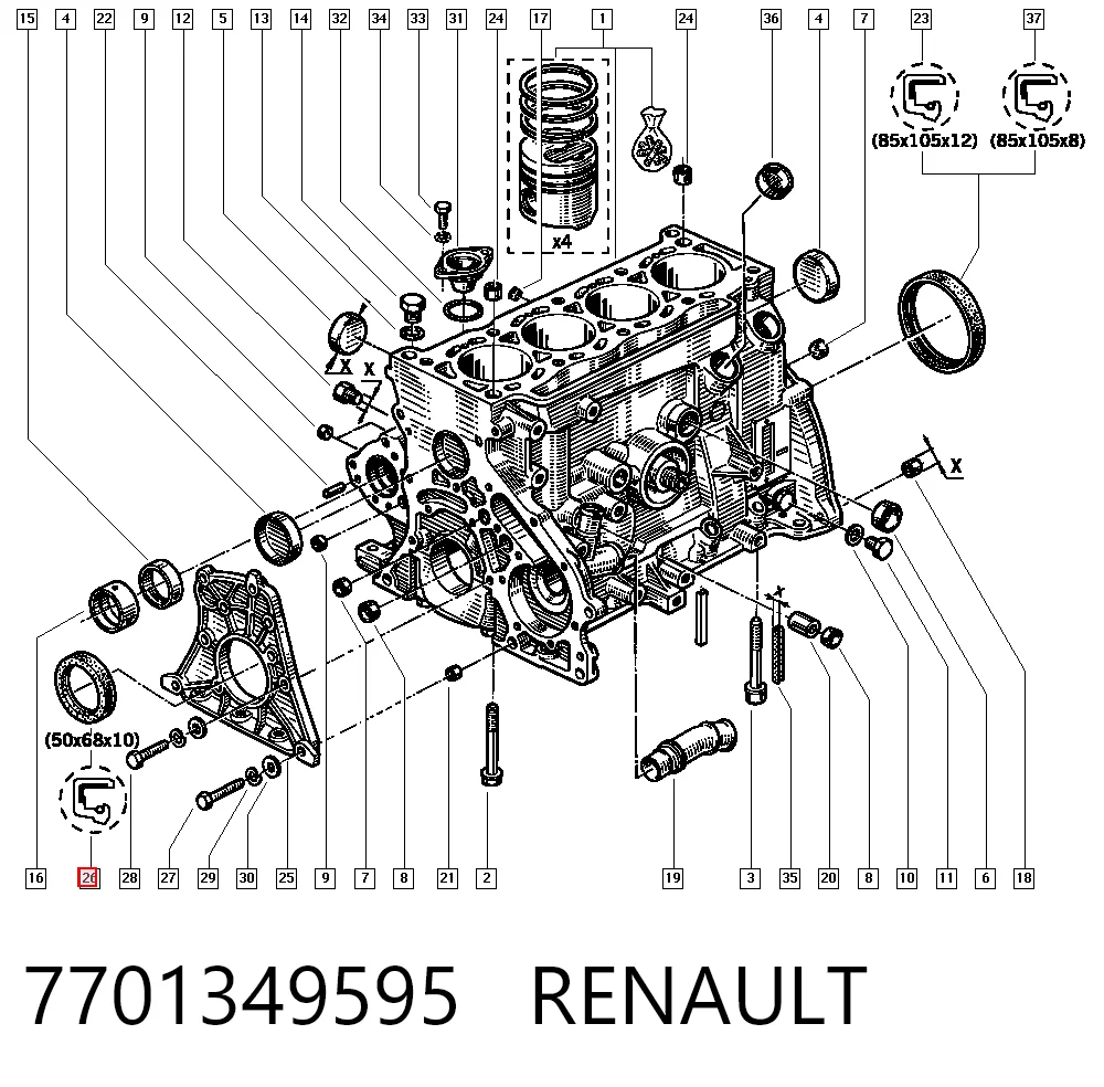 7701349595 Renault (RVI)
