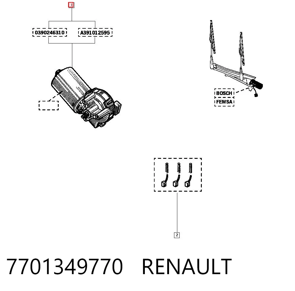 Comprar Motor del limpiaparabrisas Renault 9  L42 a bajo precio