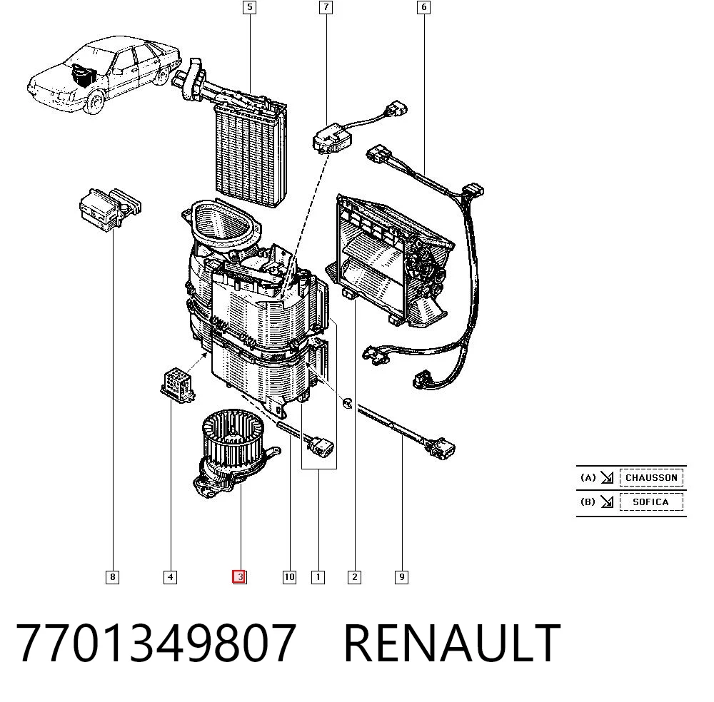 Comprar Motor del ventilador del calefactor Renault 21  S48 a bajo precio