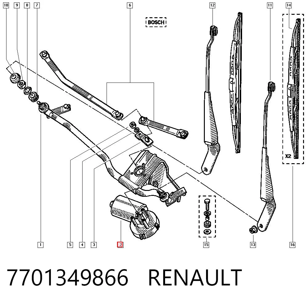 Comprar Motor del limpiaparabrisas Clio I BC57, 5357