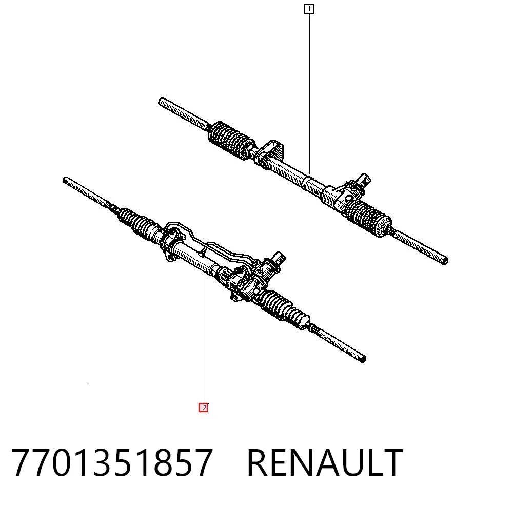 Cremallera de dirección 7701351857 RENAULT