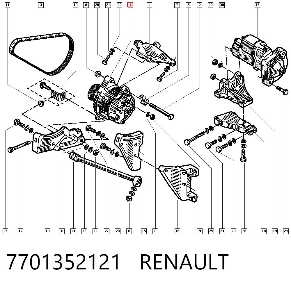 7701352121 Renault (RVI)