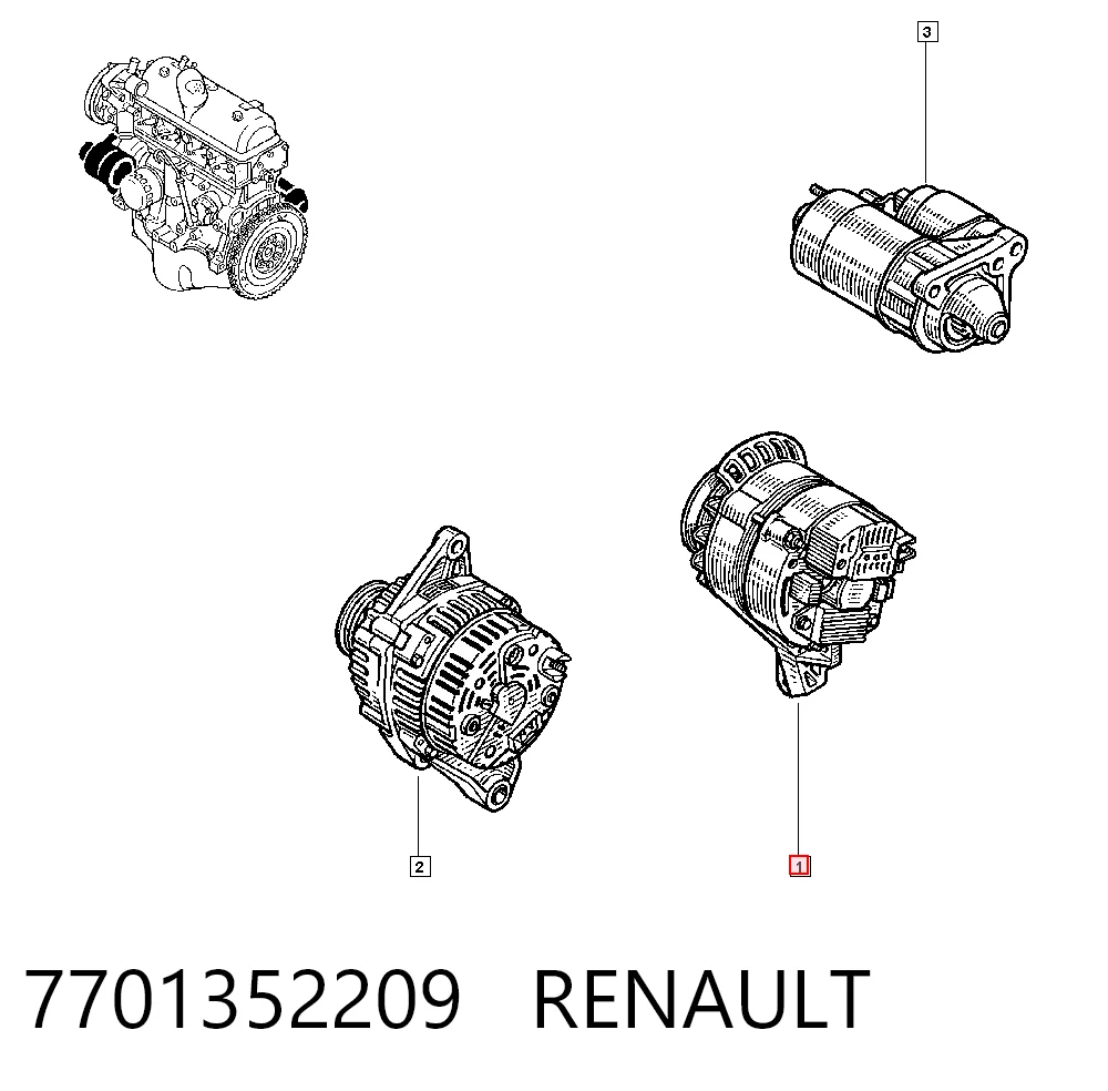 7701352209 Renault (RVI)