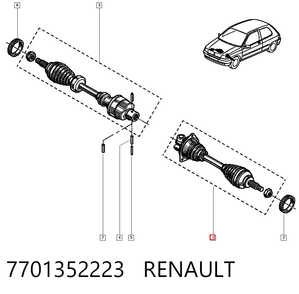 7701352223 Renault (RVI)