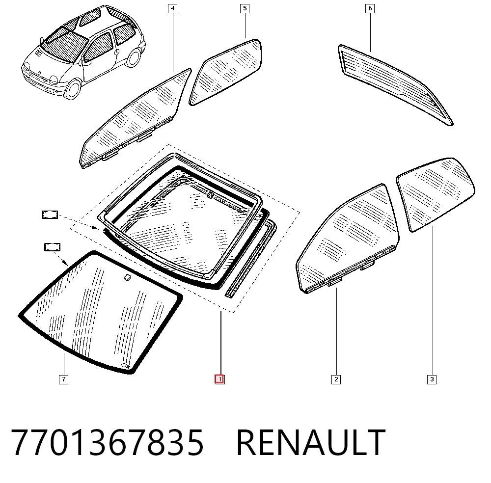 Comprar Parabrisas Renault Twingo I C06 a bajo precio