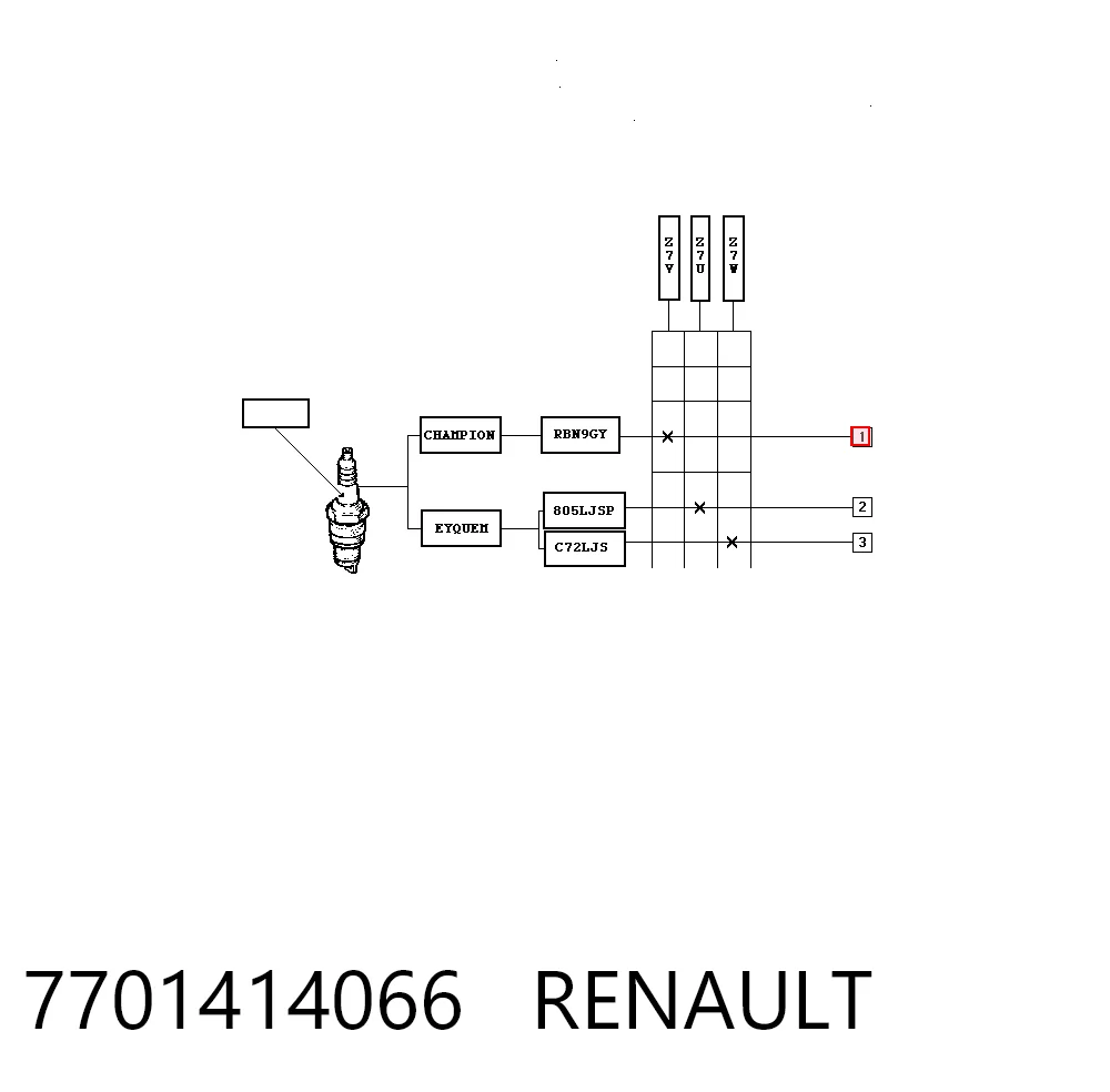 7701414066 Renault (RVI)
