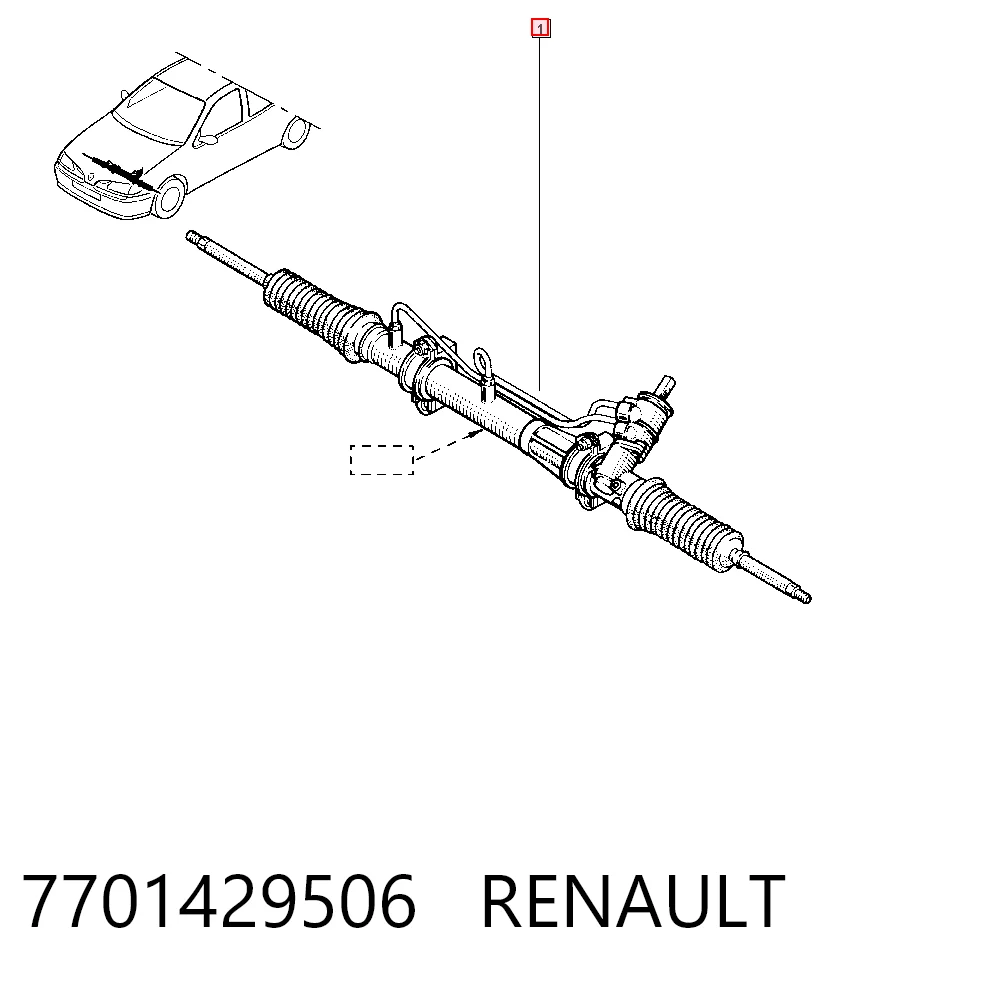 Cremallera de dirección 7701429506 RENAULT