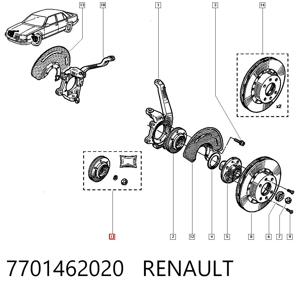 7701462020 Renault (RVI)