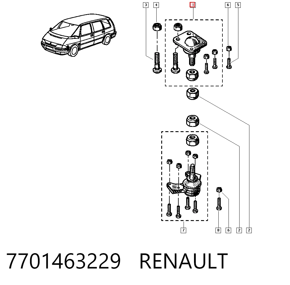 Precio del repuesto Rodamiento superior Espace II monovolumen