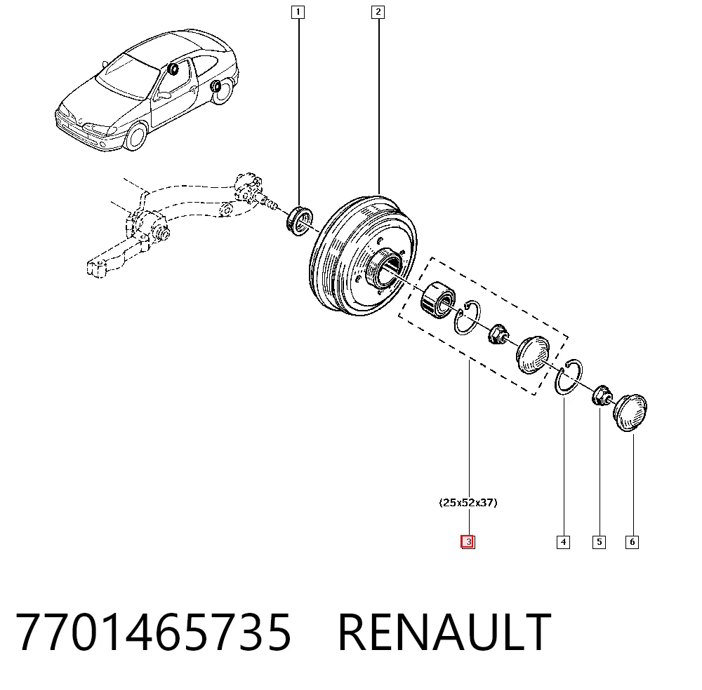 Cojinete de cubo delantero Renault LOGAN I desde 20,51 €