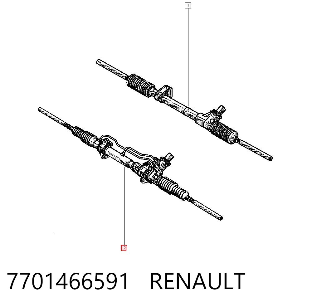 Cremallera de dirección 7701466591 RENAULT