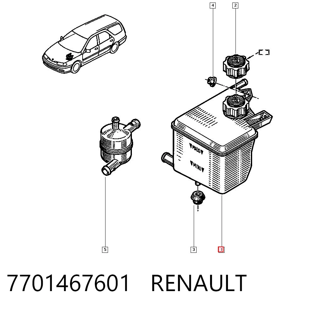 Comprar Vaso de expansión Renault Laguna I B56, 556