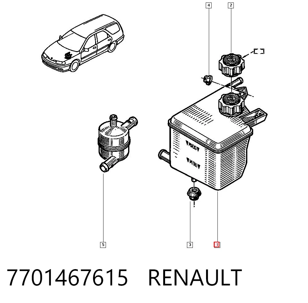  Vaso de expansión Renault Laguna 1
