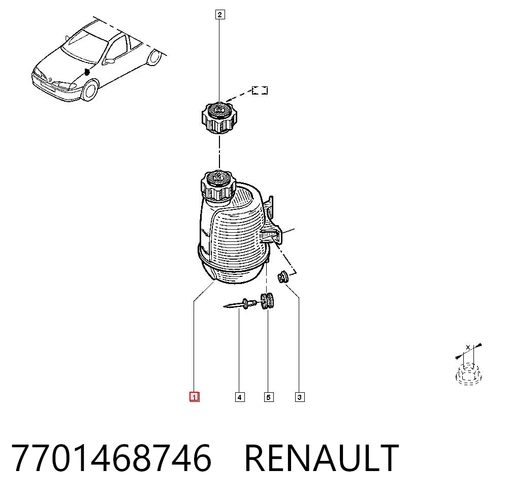 7701468746 Renault (RVI) Depósito de expansión