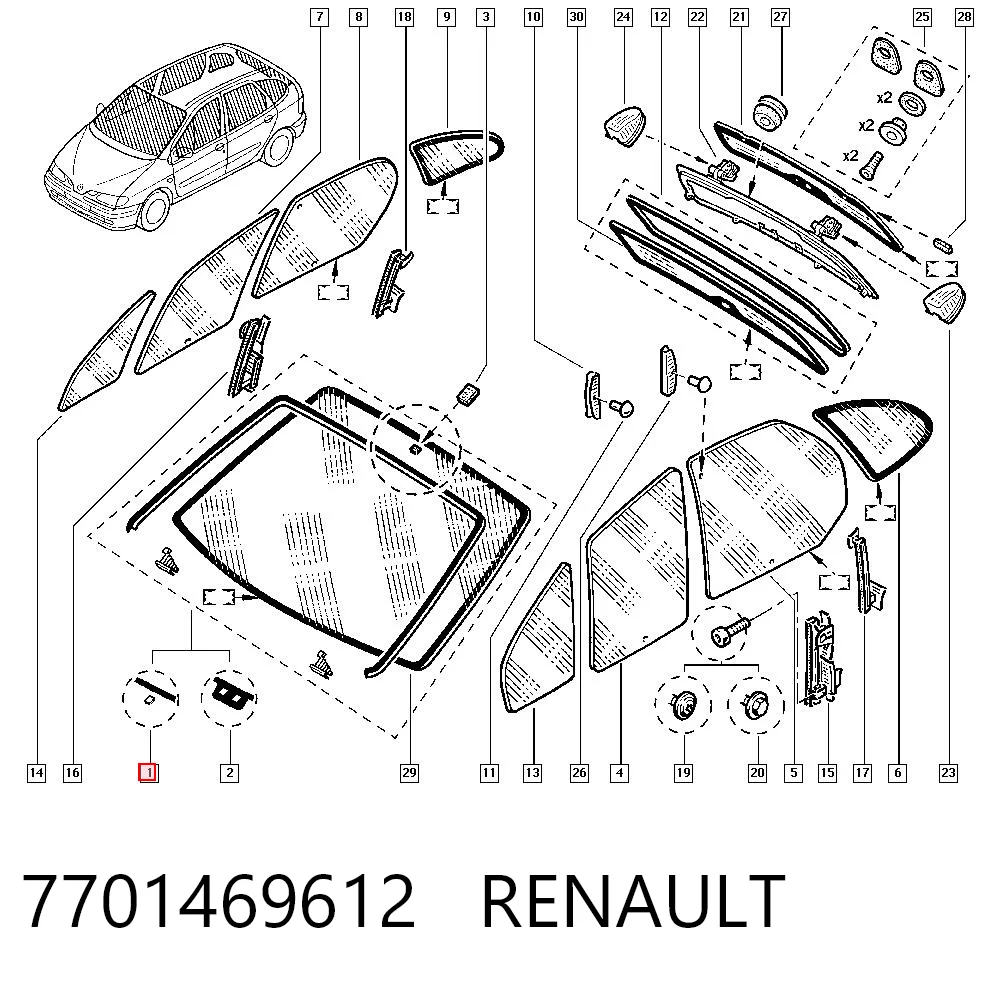 Comprar Parabrisas Renault Scenic I JA0, JA1, FA0 a bajo precio