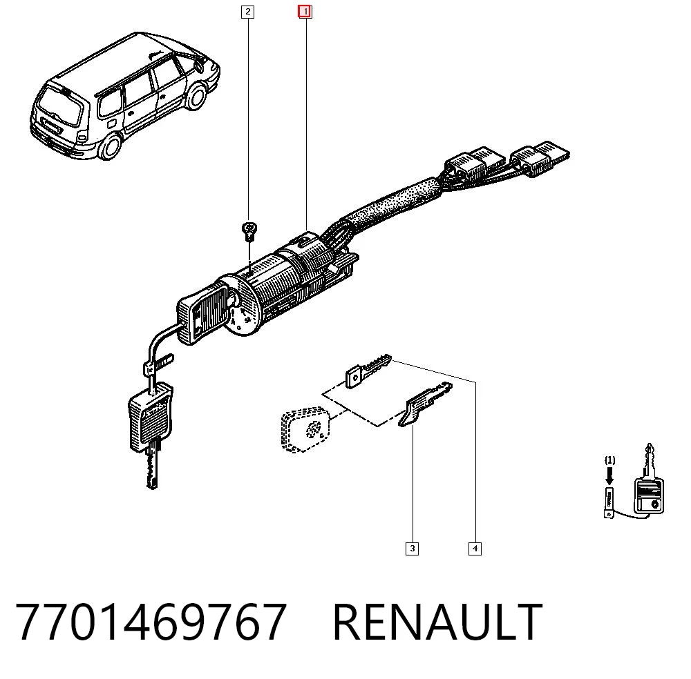 Comprar Cerradura de encendido Renault Espace III JE a bajo precio