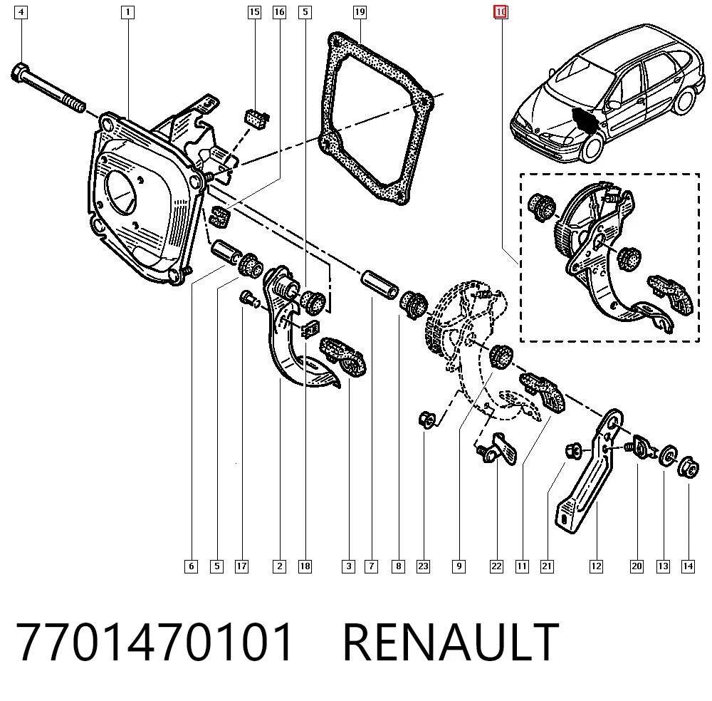 Pedal de embrague 7701470101 RENAULT